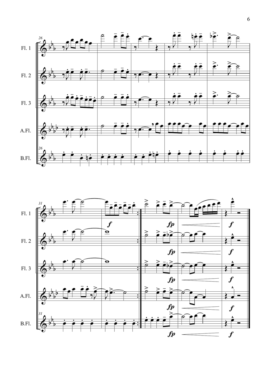 Y.M.C.A. Flute Quartet scores gallery preview page 5