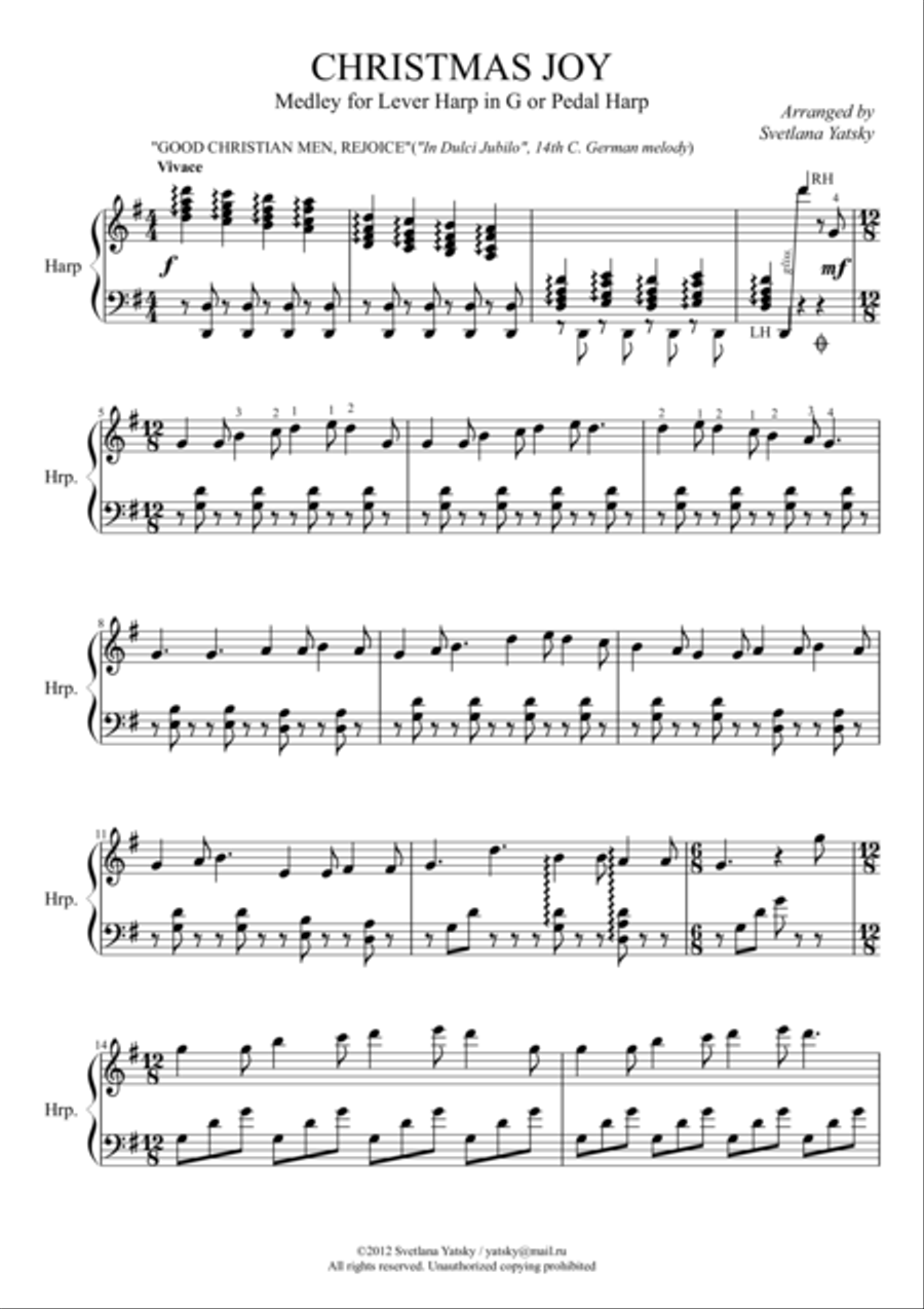 Christmas Joy Harp scores gallery preview page 1