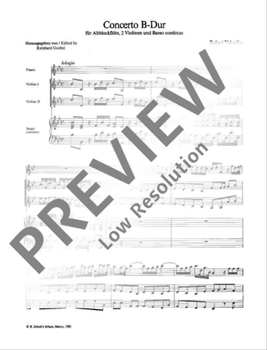Concerto Bb major Alto Recorder scores gallery preview page 7