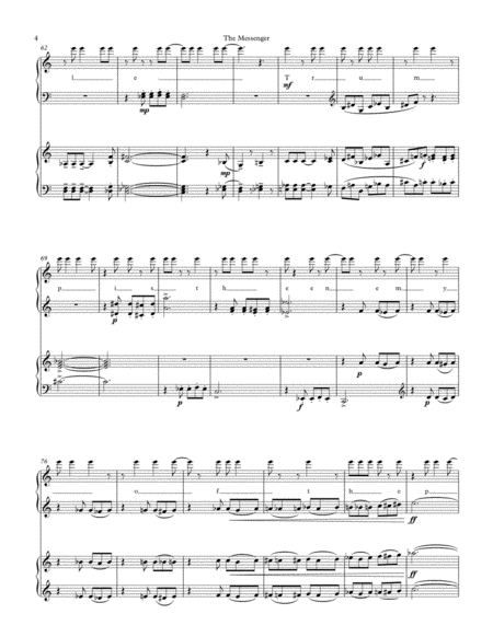 The Messenger for 2 Pianos (Full Score and Parts) image number null