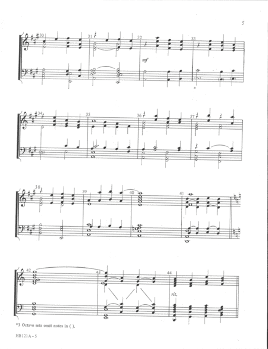 When I Survey the Wondrous Cross - handbell part 5-Octaves scores gallery preview page 4