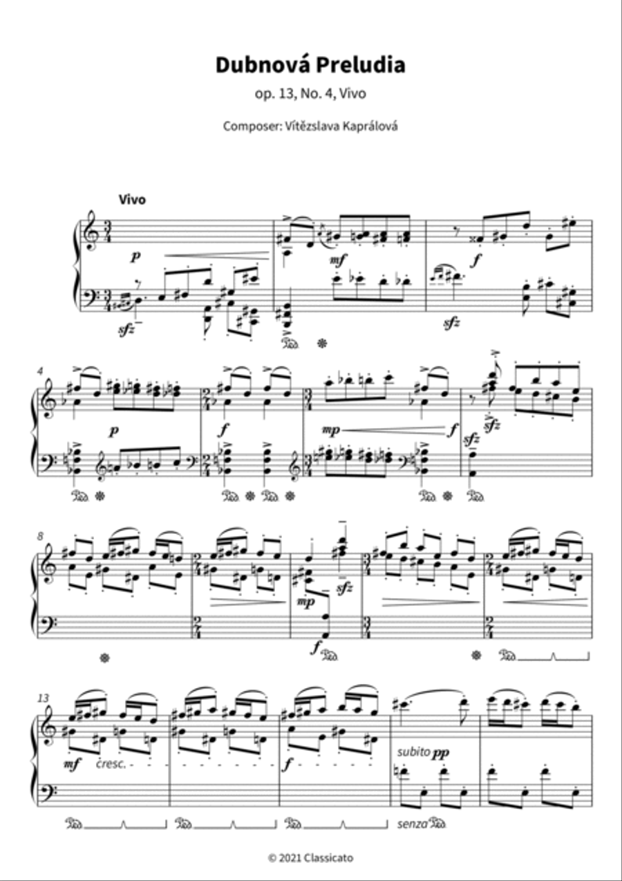 Dubnova Preludia Piano scores gallery preview page 3