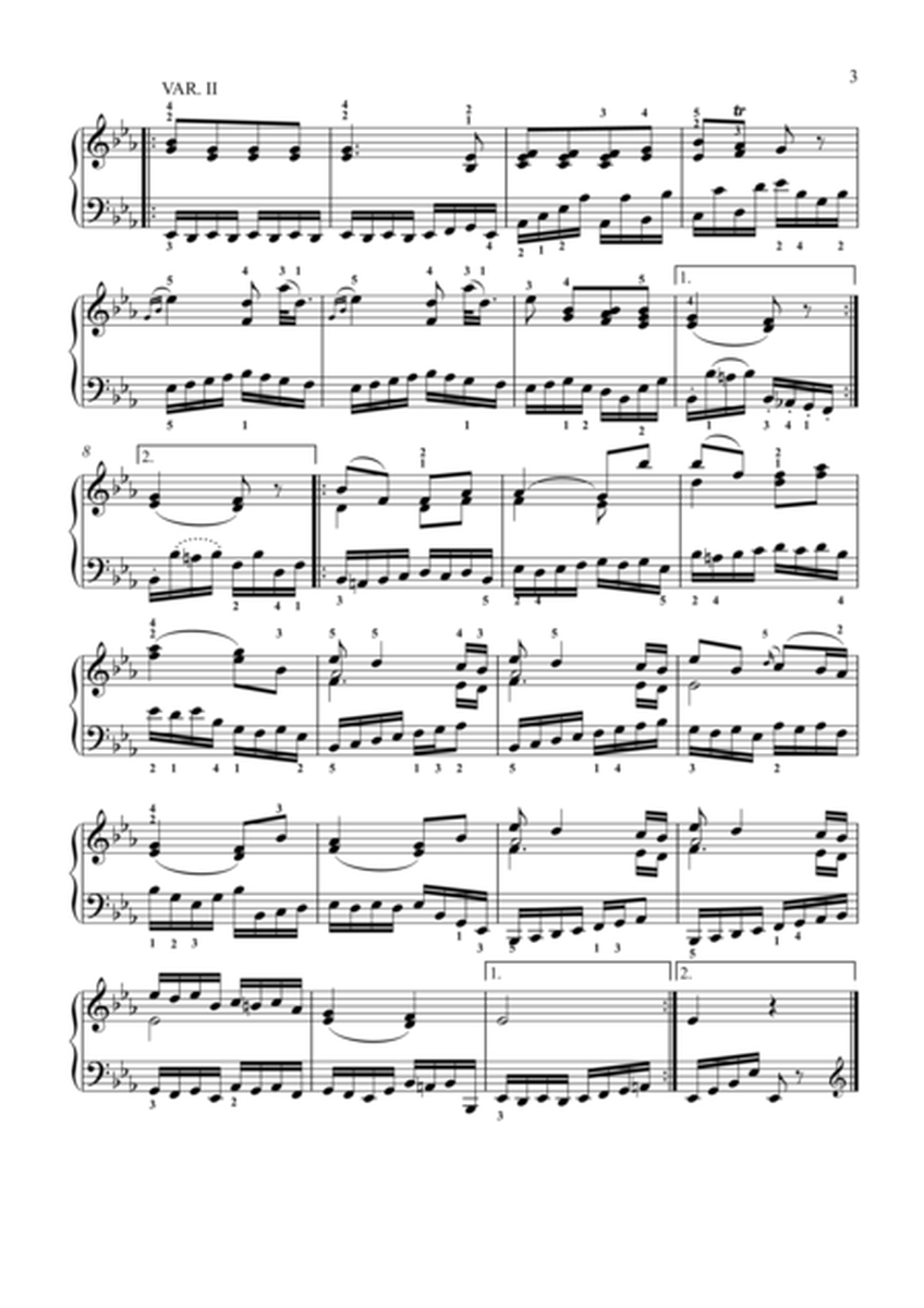 12 Variations in E-flat major K,354
