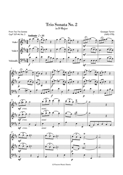 Tartini - Trio Sonata No. 2 in D Major - Intermediate image number null
