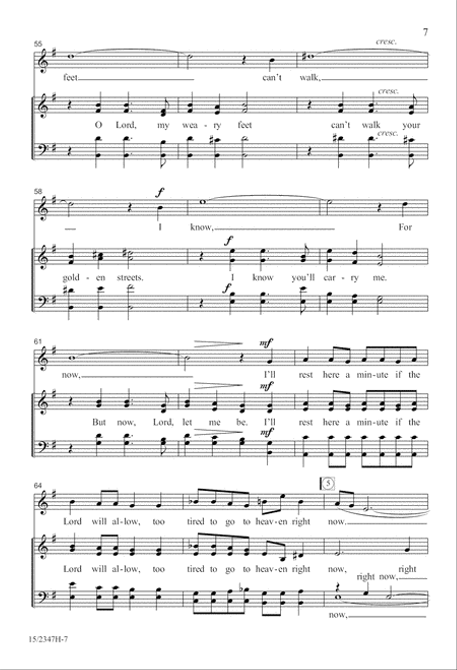 Too Tired to Go to Heaven 4-Part scores gallery preview page 8