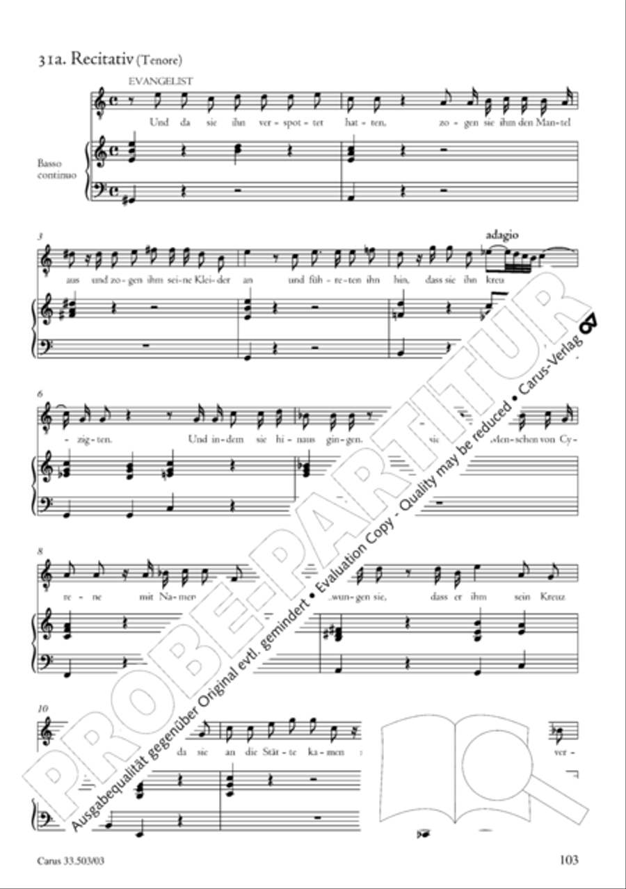 Passion according to St. Matthew (Passions-Musik nach dem Evangelisten Matthaus) SSATB scores gallery preview page 104