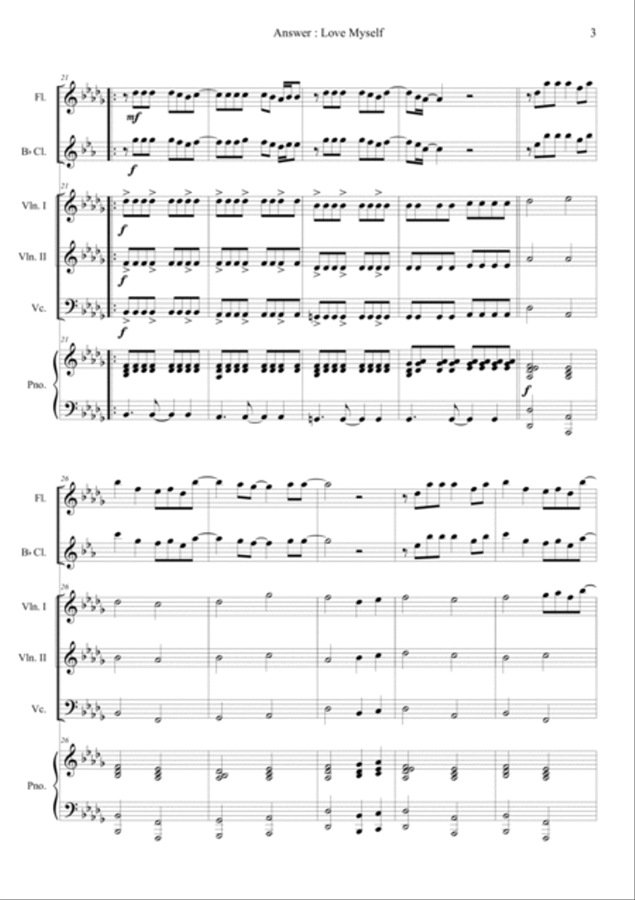 Answer : Love Myself Orchestra scores gallery preview page 3