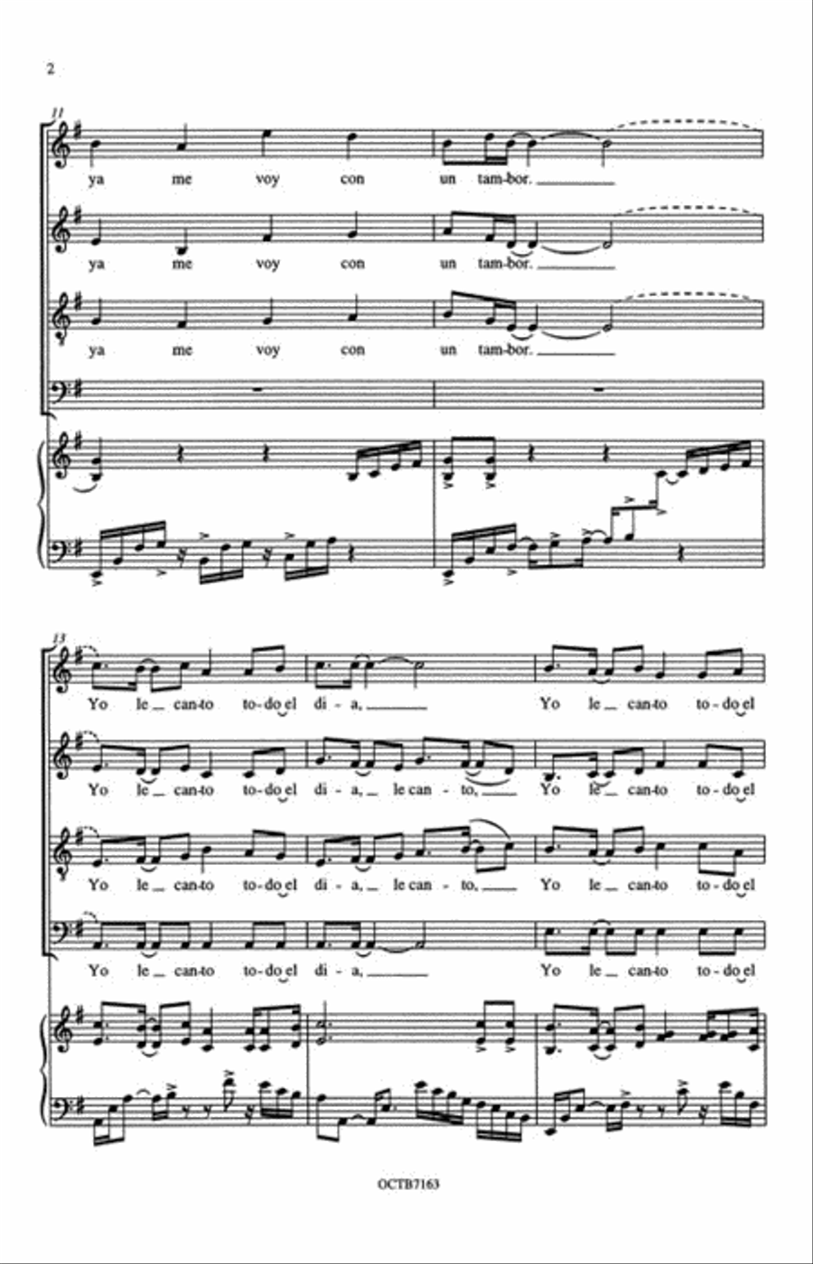 Yo le Canto Todo el Dia Yo le Canto Todo el Dia 4-Part scores gallery preview page 3
