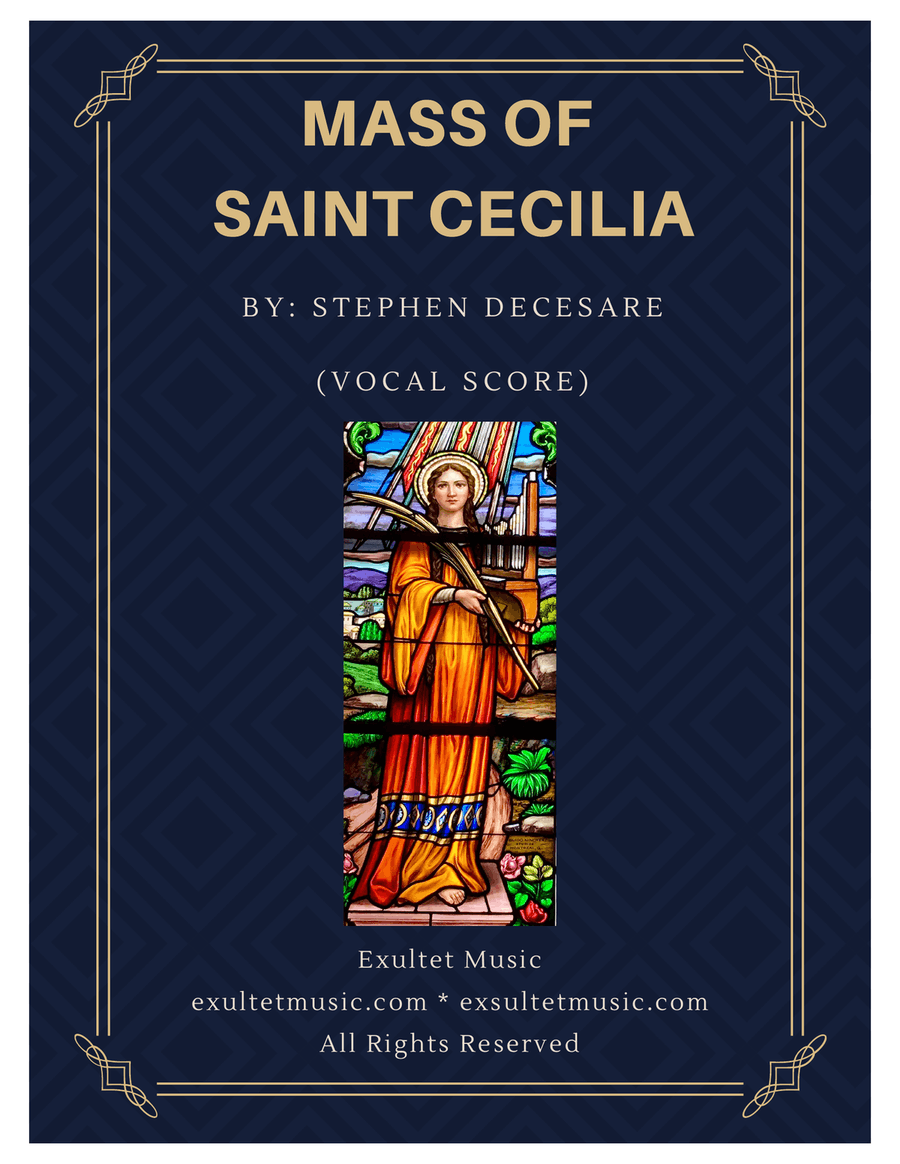 Mass of Saint Cecilia (Vocal Score) 4-Part scores gallery preview page 1