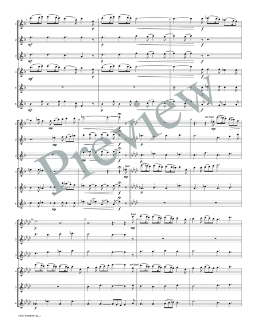 Gesu Bambino Small Ensemble scores gallery preview page 4
