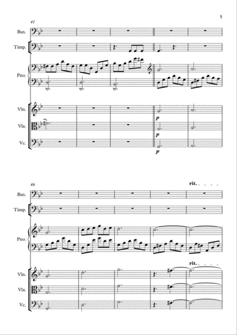 Sonata of the Miserable Small Ensemble scores gallery preview page 5
