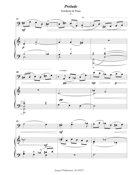 Scriabin: Prelude Op. 11 No. 2 for Trombone & Piano image number null