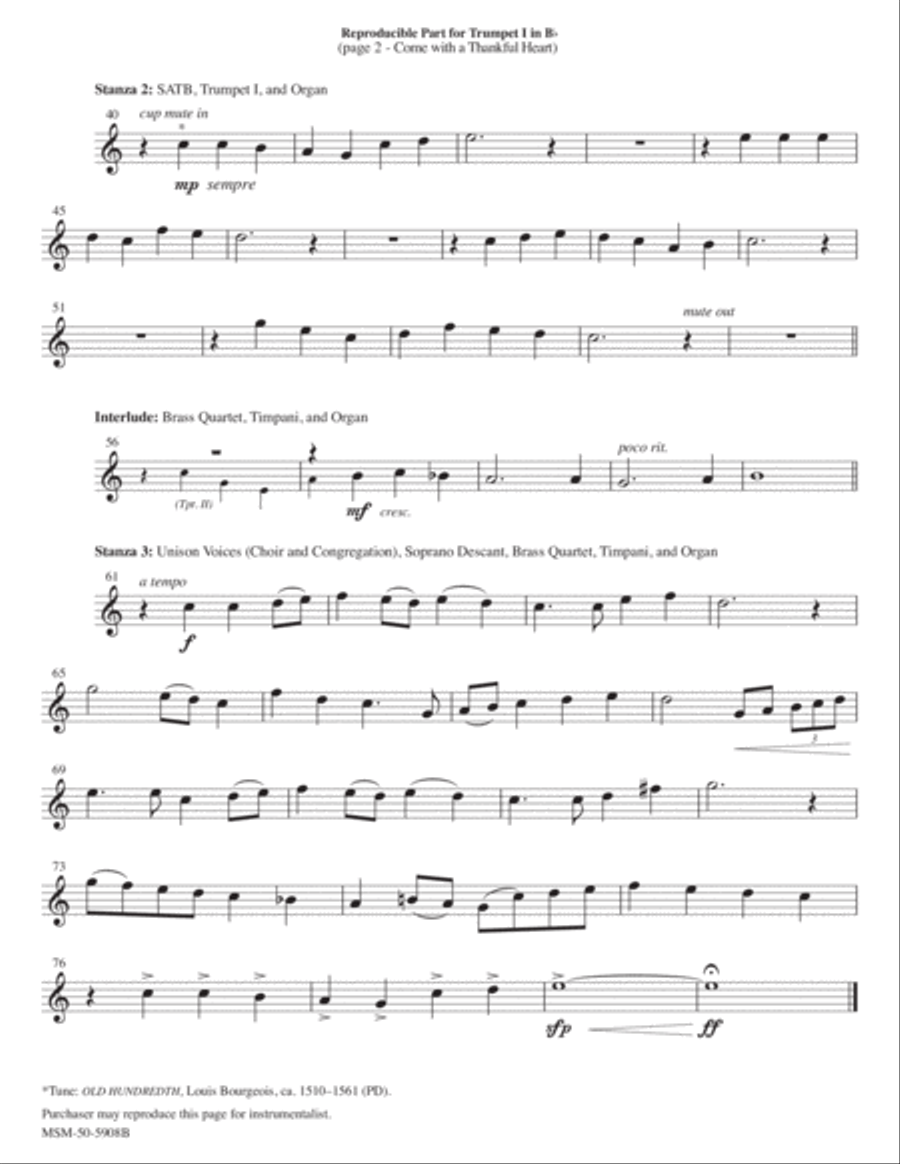 Come with a Thankful Heart Choir scores gallery preview page 2