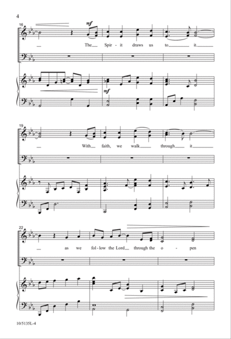 God Will Open a Door 4-Part scores gallery preview page 4