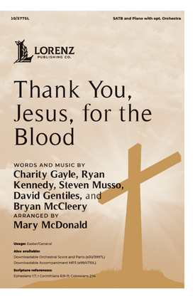 Book cover for Thank You, Jesus, For the Blood