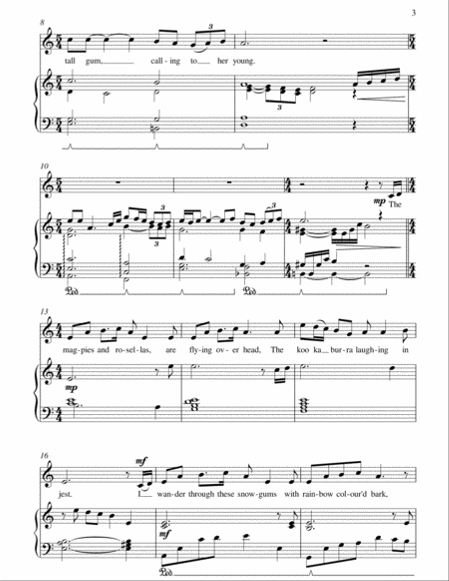 Song of the Currawong Medium Voice scores gallery preview page 3