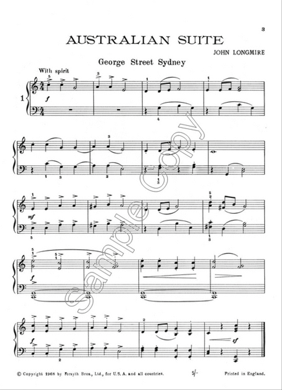 Australian Suite Piano Solo scores gallery preview page 2