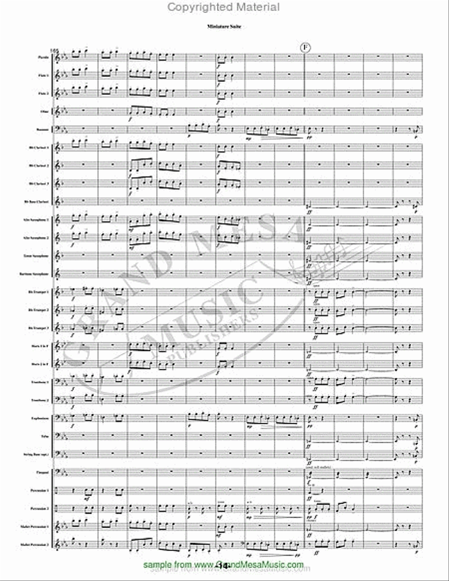 Miniature Suite Concert Band scores gallery preview page 15