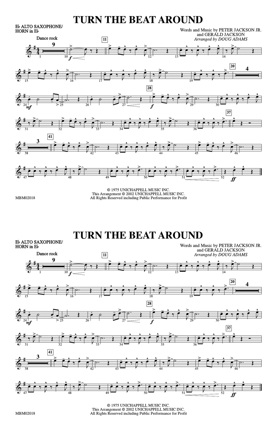 Turn the Beat Around: E-flat Alto Saxophone