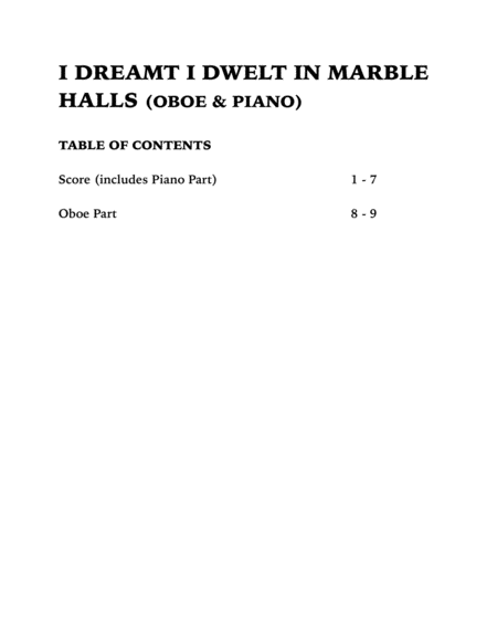 Marble Halls (Oboe and Piano) image number null