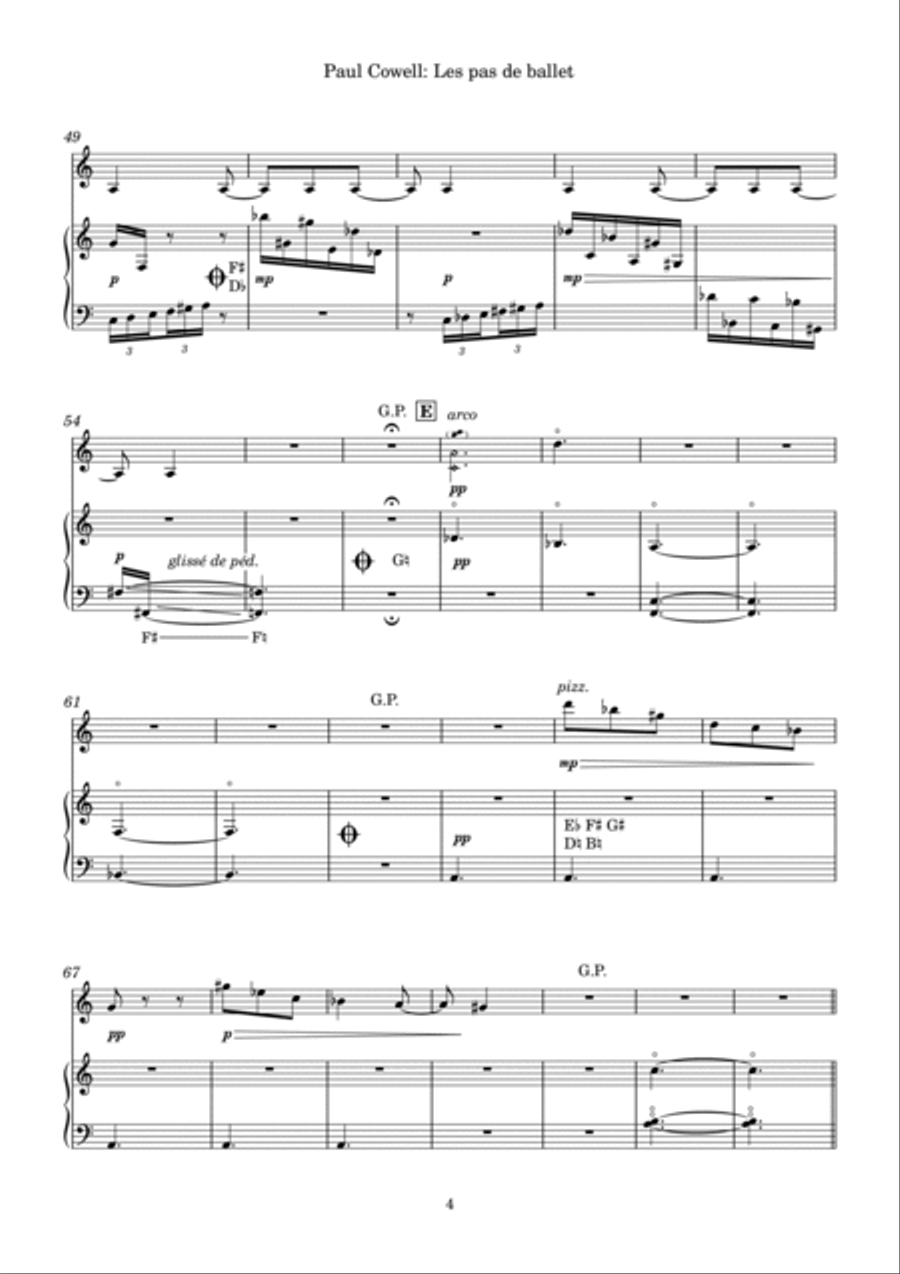 Les pas de ballet for violin and harp String Duet scores gallery preview page 6