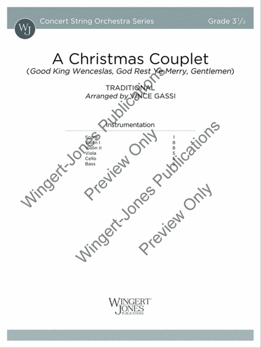 A Christmas Couplet A Christmas Couplet String Orchestra scores gallery preview page 2