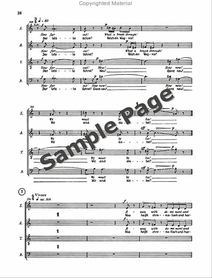 Henze Moralities(1967) Chor.score 4-Part scores gallery preview page 29