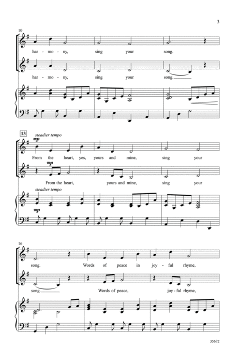 Sing Your Song Sing Your Song 2-Part scores gallery preview page 3