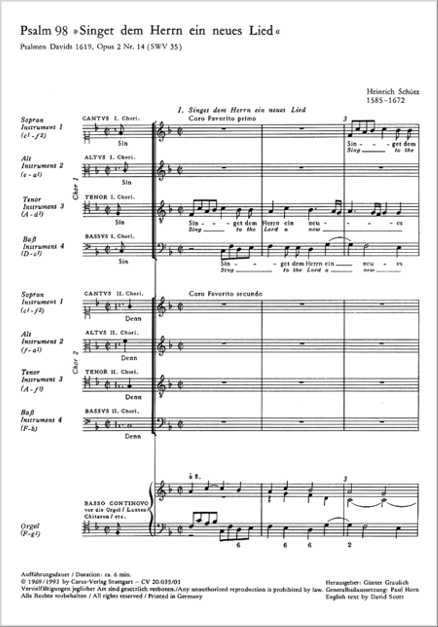 Sing to the Lord a new song (Singet dem Herrn ein neues Lied) 4-Part scores gallery preview page 2