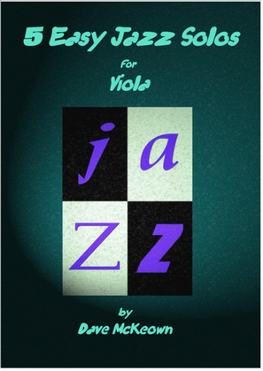 Book cover for 5 Easy Jazz Solos for Viola and Piano