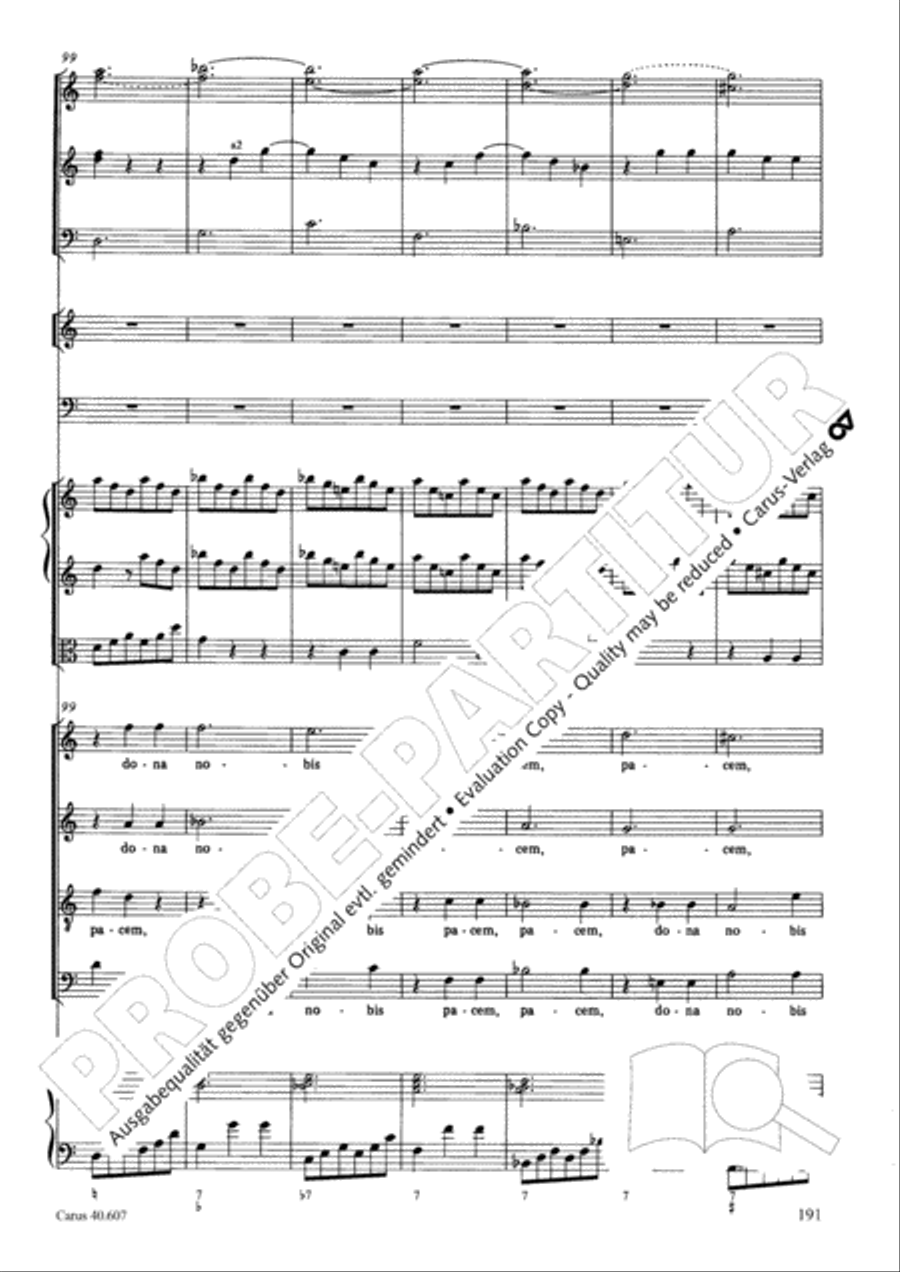 Mass in time of war (Missa in tempore belli) 4-Part scores gallery preview page 200
