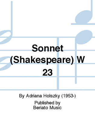 Sonnet (Shakespeare) W 23