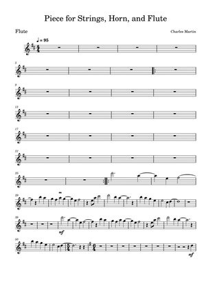 Piece for Strings, Horn, and Flute - Flute Part