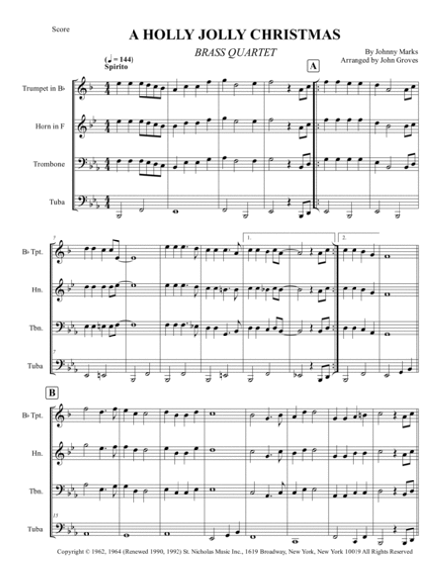 A Holly Jolly Christmas A Holly Jolly Christmas Brass Ensemble scores gallery preview page 2