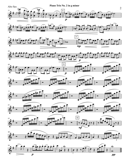 Andrée: Piano Trio No. 2 (Andante) - arr. for Sax Quartet SATB image number null