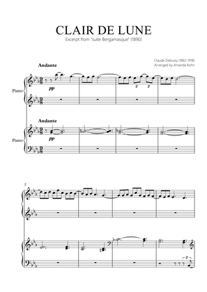Clair de Lune - 4 hands (Eb maj)