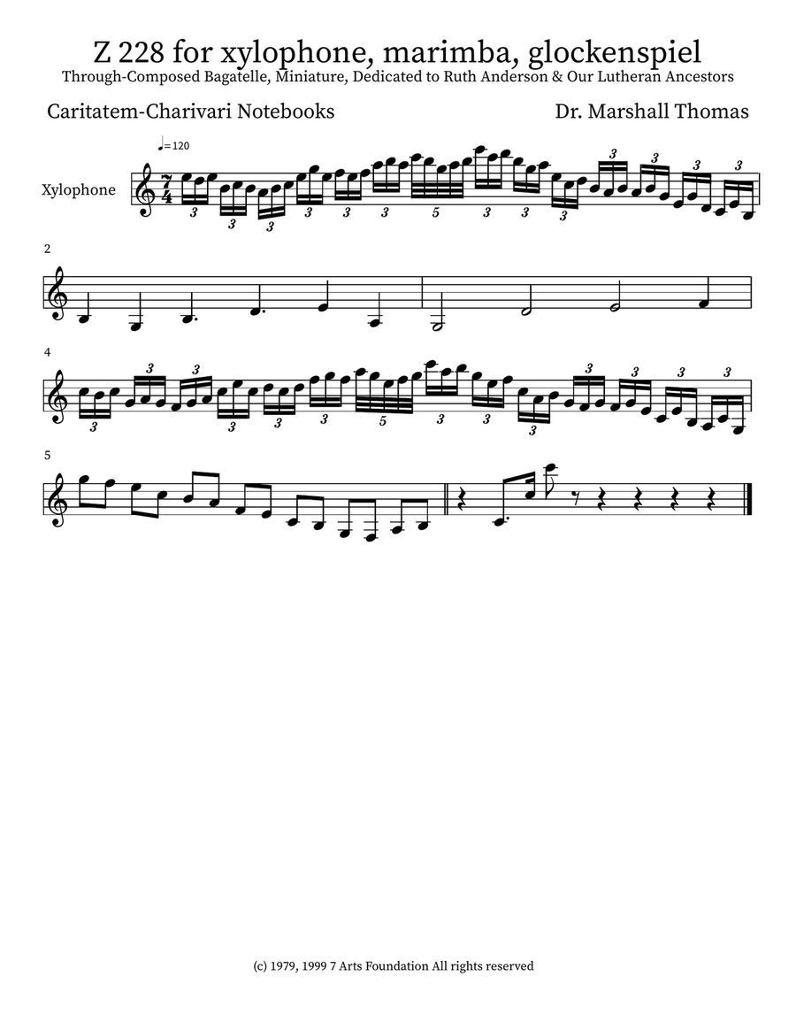 Z 228 for xylophone, marimba, glockenspiel Glockenspiel scores gallery preview page 3