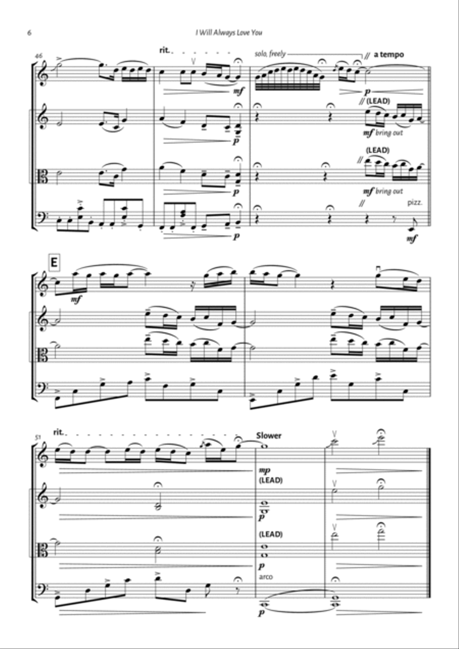 I Will Always Love You String Trio scores gallery preview page 6