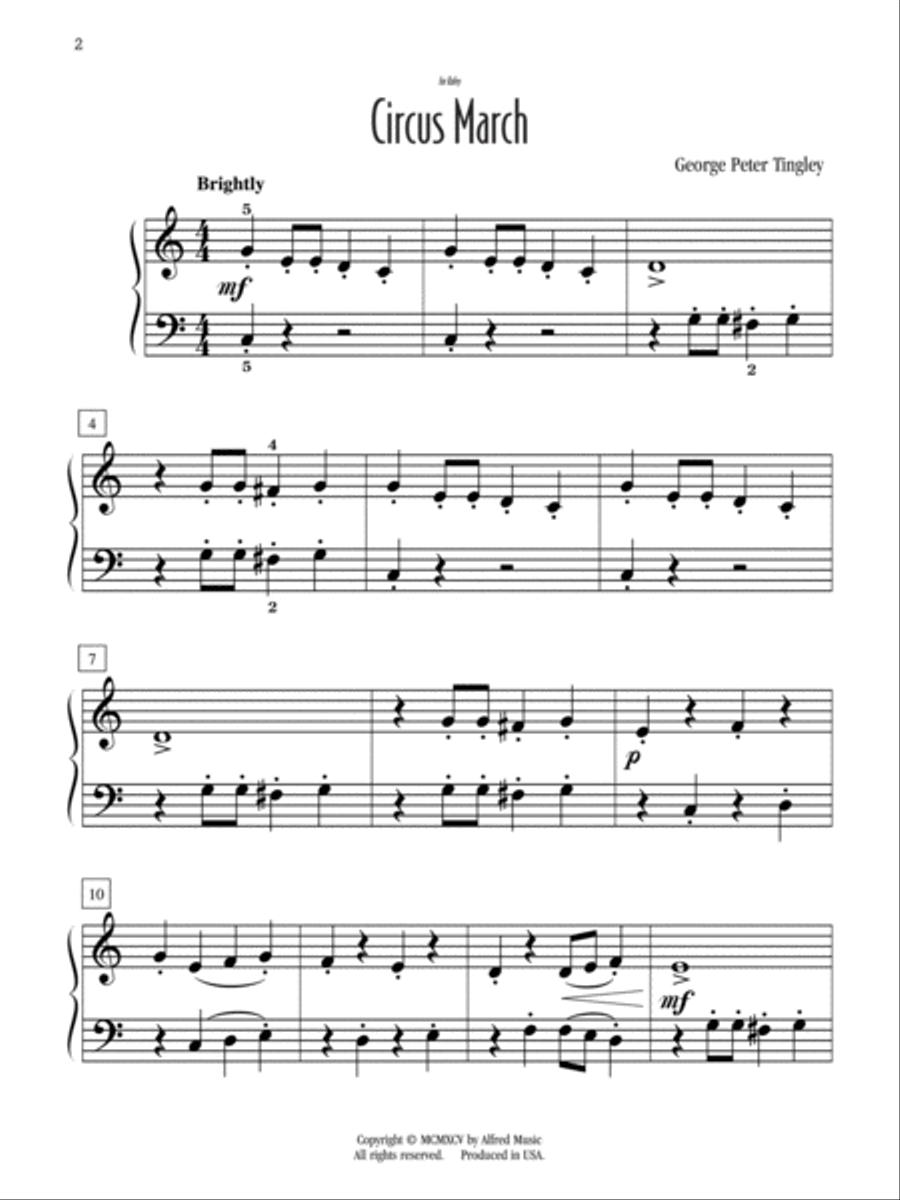 Circus March Easy Piano scores gallery preview page 2