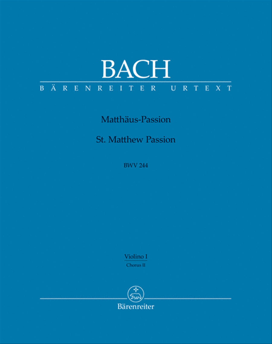 Matthaus-Passion BWV 244 Choir scores gallery preview page 1
