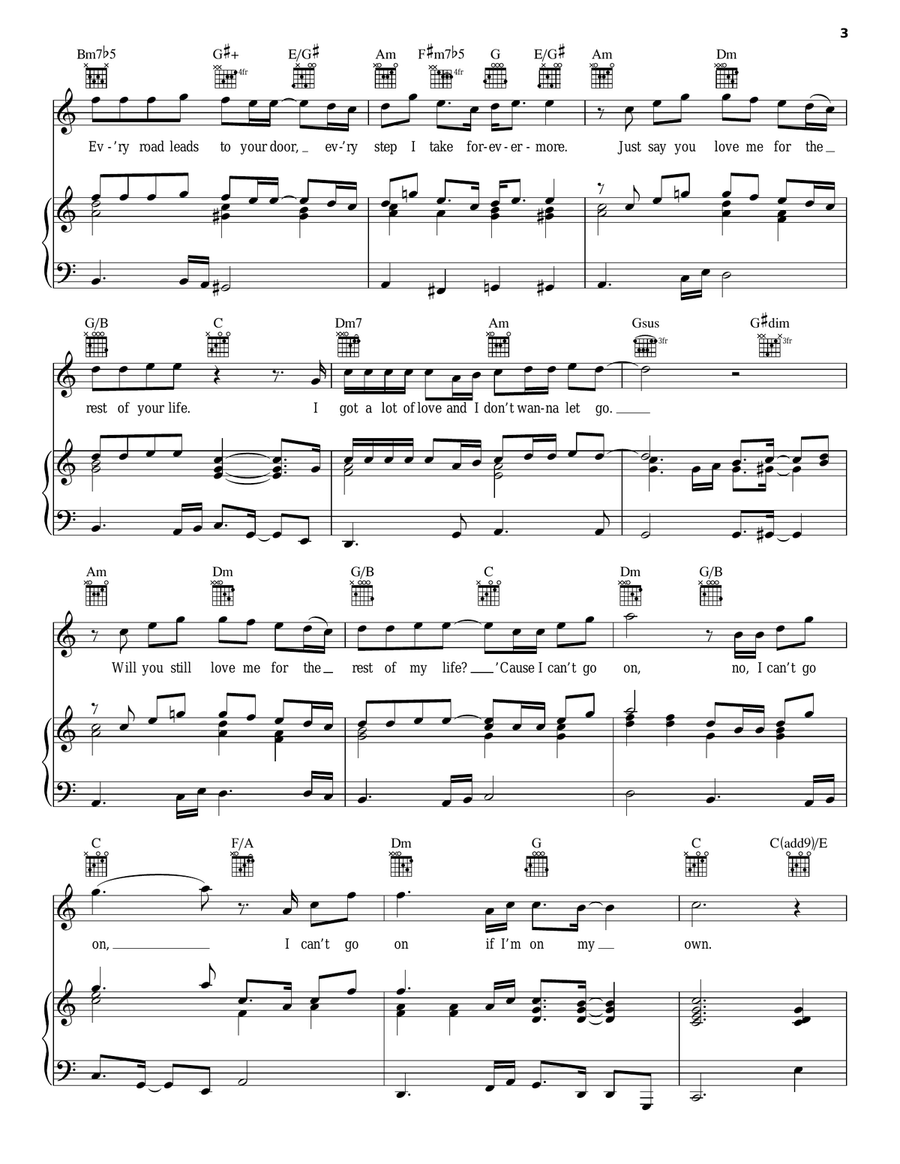 Will You Still Love Me Will You Still Love Me Piano, Vocal, Guitar scores gallery preview page 3