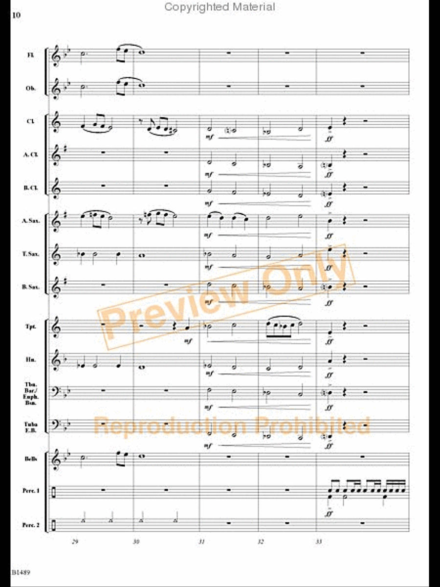 Quest of the Knights Templar Concert Band scores gallery preview page 9