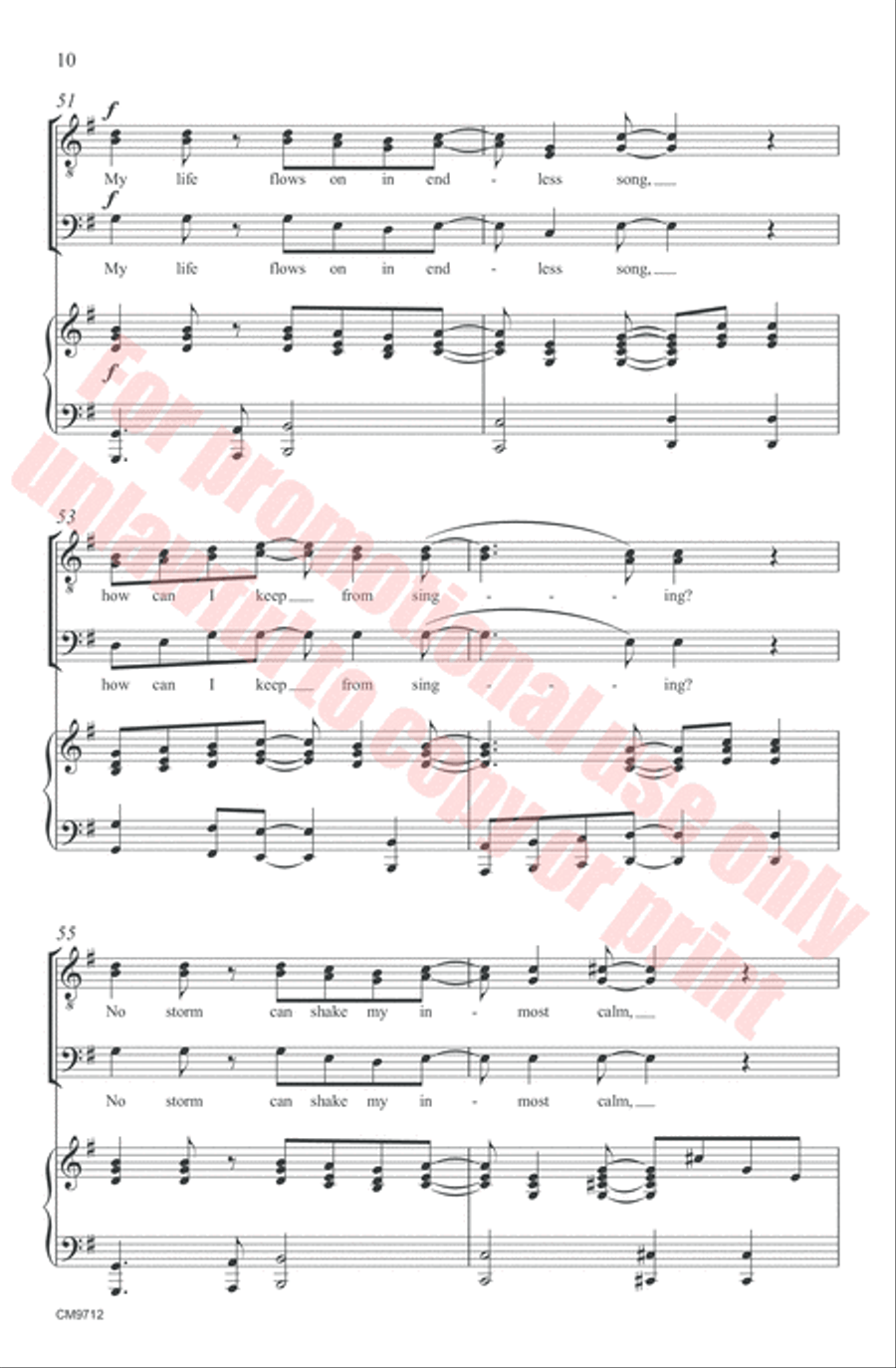 How Can I Keep From Singing? TTB scores gallery preview page 10