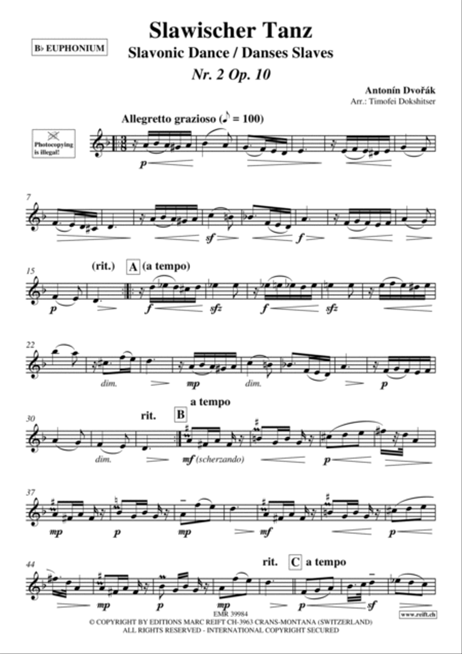 Slawischer Tanz Euphonium scores gallery preview page 2