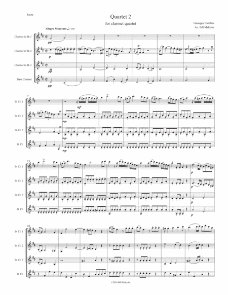 Quartet 2 for clarinet quartet image number null