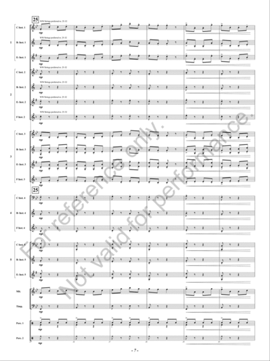 Infernal Galop Concert Band scores gallery preview page 8