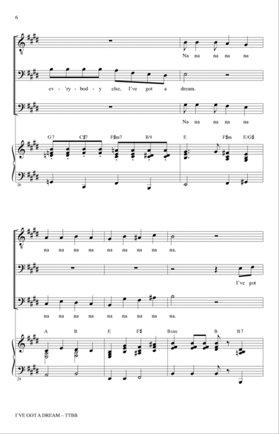 I've Got A Dream (from Tangled) (arr. Roger Emerson) TTBB scores gallery preview page 5