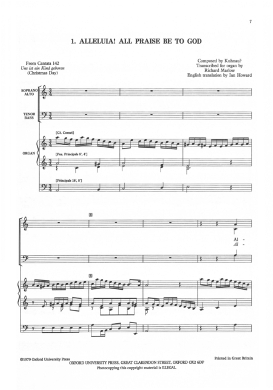 Eight Extended Bach Chorales for four-part choir and organ