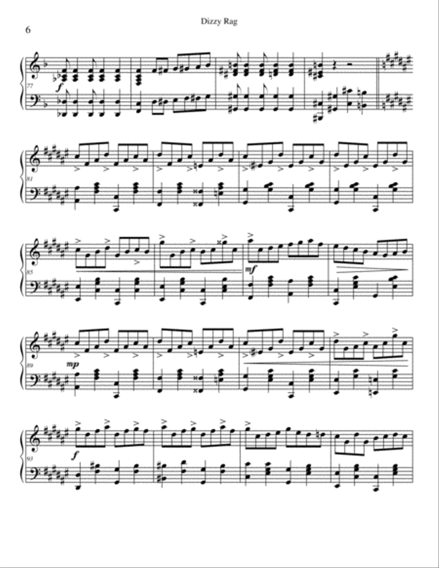 Dizzy Rag Etude Piano Method scores gallery preview page 6