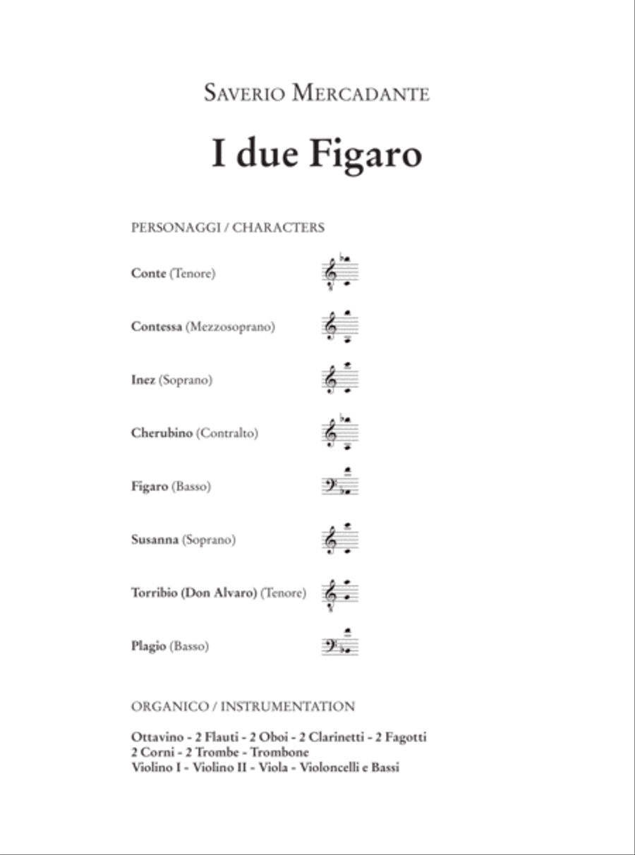 I due Figaro o sia Il soggetto di una commedia (1826). Critical Edition Voice scores gallery preview page 10